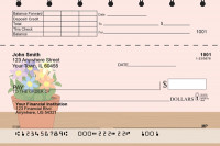 Potted Flowers Top Stub Checks | TSFLO-98