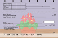 Potted Flowers Top Stub Checks | TSFLO-98