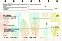Painted Feathers Top Stub Checks | TSFUN-99