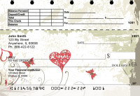 Grunge Hearts Top Stub Personal Checks | TSLOV-11