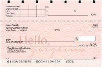Hello, Gorgeous Top Stub Personal Checks | TSLOV-21