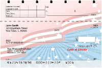 Red, White and Blue Top Stub Checks | TSPAT-39