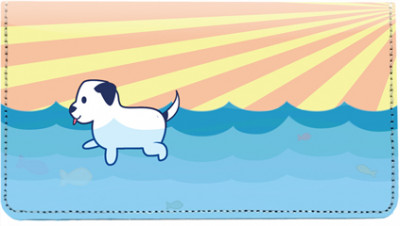 Dog Days of Summer Leather Checkbook Cover | CDP-ANI007