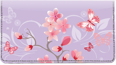 Cherry Blossoms Leather Checkbook Cover | CDP-GEP94