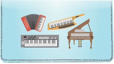 Musical Instruments Leather Checkbook Cover | CDP-GEP99