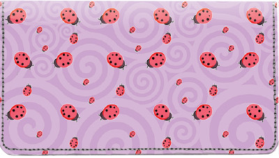 Ladybugs on Parade Leather Checkbook Cover | CDP-NAT79