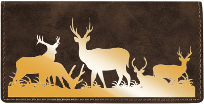 Grazing Deer Engraved Leather Cover | CLE-00013