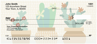 Colorful Cacti Personal Checks | FLO-001