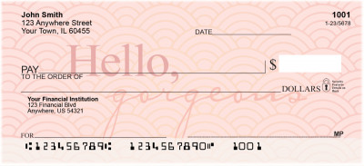 Hello, Gorgeous Personal Checks | LOV-21