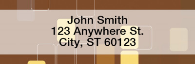 Retro Square Rectangle Address Labels | LRGEP-52