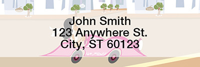 Sophisticated City Girl Rectangle Address Labels | LRGIR-01