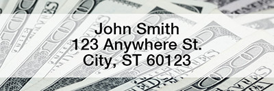 Money Rectangle Address Labels | LRMON-01