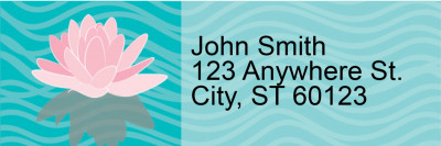 Water Lilies Address Labels | LRRFLO-004