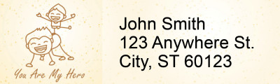 Dad is my Hero Address Labels | LRRLOV-26