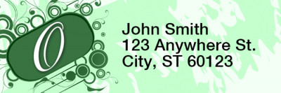 Stylish Monogram O Rectangle Address Labels | LRRMONO-03O
