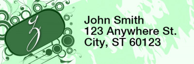 Stylish Monogram Z Rectangle Address Labels | LRRMONO-03Z