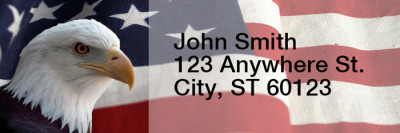 Soaring Over America Rectangle Address Label | LRRPAT-08