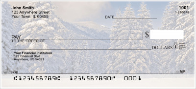 Snowy Woodland Personal Checks | NAT-86