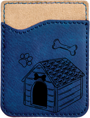 Home Sweet Bone Engraved Leather Phone Wallet | PLE-00006