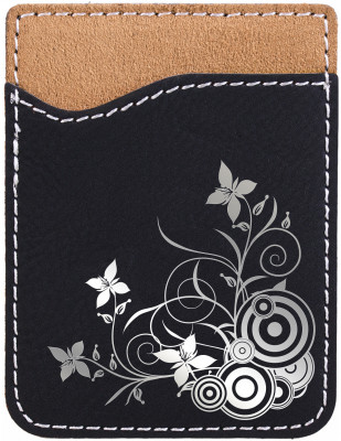 Creeping from the Corner Engraved Leather Phone Wallet | PLE-FLO76