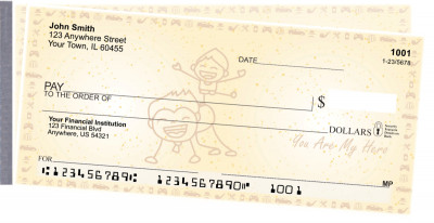 Dad is my Hero Side Tear Personal Checks | STLOV-26