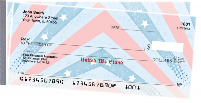 Red, White and Blue Side Tear Checks | STPAT-39