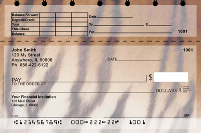 Animal Prints Top Stub Personal Checks | TSGEO-29