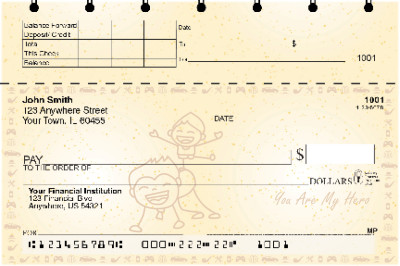 Dad is my Hero Top Stub Personal Checks | TSLOV-26