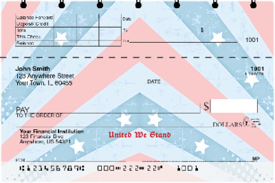 Red, White and Blue Top Stub Checks | TSPAT-39