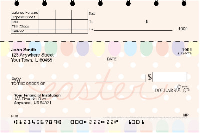 Easter Ideals Top Stub Checks | TSREL-55
