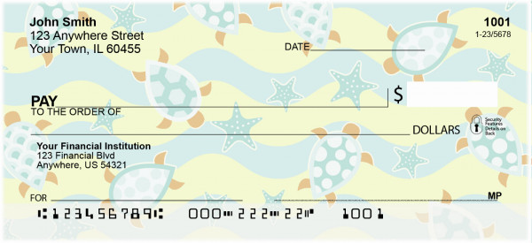 Colorful Sea Turtles Personal Checks | ANI-005