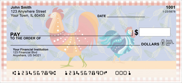 Country Rooster Personal Checks | ANI-013
