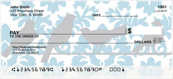 Baroque Birds Personal Checks | ANI-020