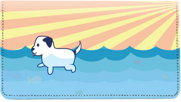 Dog Days of Summer Leather Checkbook Cover | CDP-ANI007