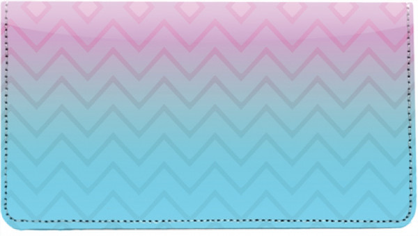 Sunset Chevron Leather Checkbook Cover | CDP-GEP001