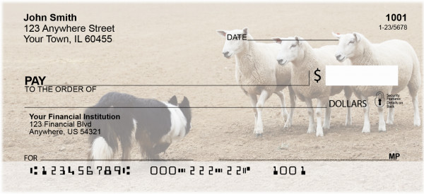 Border Collie at Work Personal Checks | DOG-46