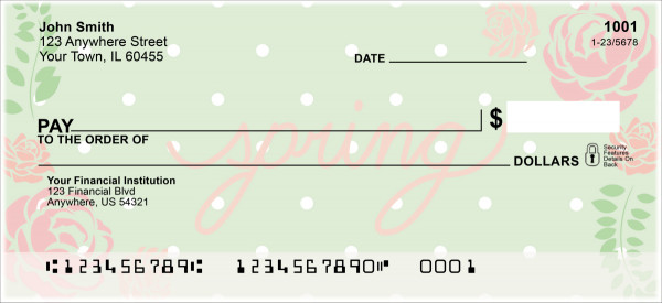 Spring Sayings Personal Checks | FLO-006