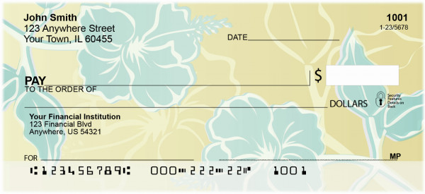 Stylistic Flowers Personal Check | FLO-95