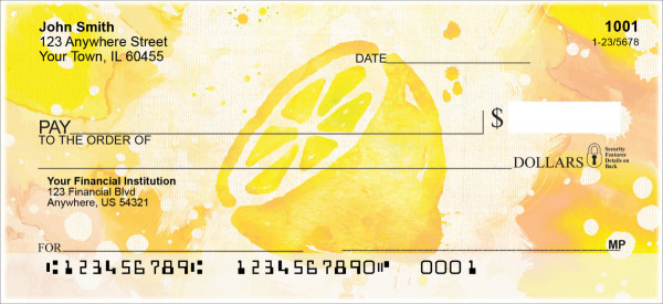 Watercolor Fruit Personal Checks | FOD-77
