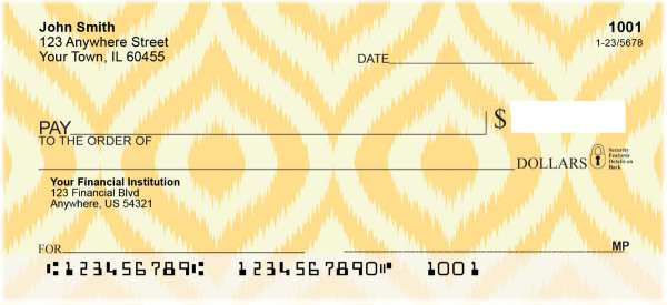 Textile Patterns Personal Checks | GEO-003