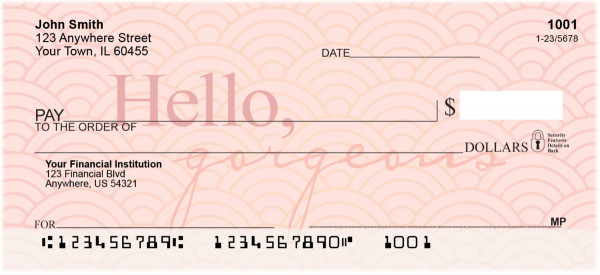 Hello, Gorgeous Personal Checks | LOV-21