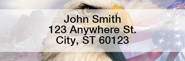 American Eagle Pride Rectangle Address Labels | LREVC-21