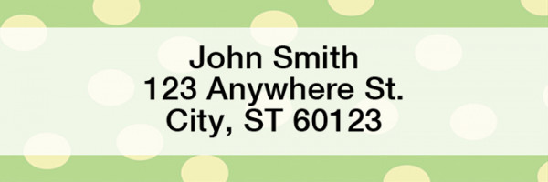Dots Rectangle Address Labels | LRGEO-01