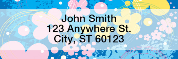 Aloha Flowers Rectangle Address Labels | LRGEP-51