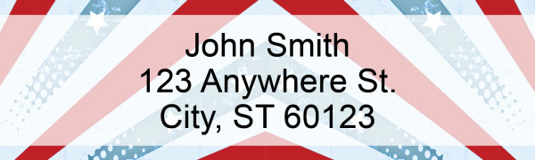 Red, White and Blue Address Labels | LRPAT-39