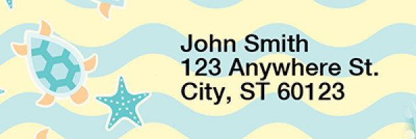 Colorful Sea Turtles Address Labels | LRRANI-005