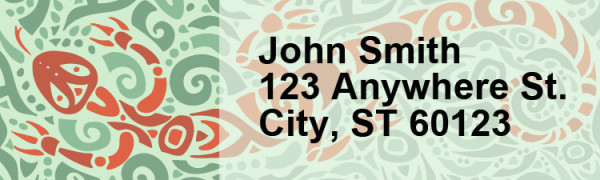 Swirl Art Address Labels | LRRANI-010
