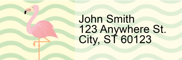 Wading Flamingos Address Labels | LRRANI-011