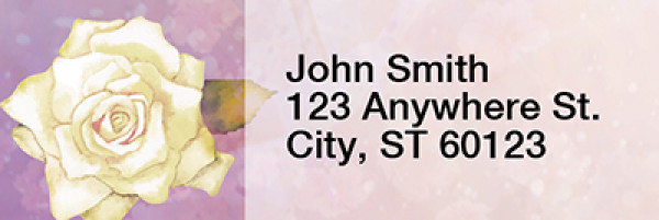 Watercolor Flowers Rectangle Address Labels | LRRFLO-96