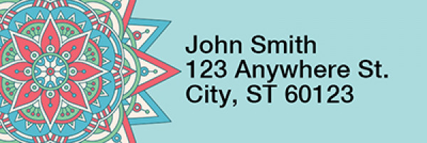 Mandala Address Labels | LRRFLO-99